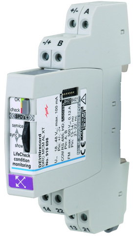 DEHNrecord Condition Monitoring system f. monitoring BLITZDUCTOR XT w. LifeCheck