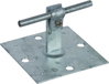 Roof conductor holder DEHNQUICK St/tZn f. Rd 6-10mm w. fixing plate 100x100mm