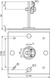 Roof conductor holder DEHNQUICK St/tZn f. Rd 6-10mm w. fixing plate 100x100mm