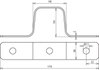 Expansion piece flat Al 30x2mm