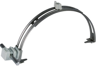 Roof cond. holder adjustable StSt w. DEHNsnap H 16mm plastic grey f. Rd 8mm