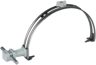 Roof conductor holder adj. StSt w. DEHNsnap H 36mm plastic grey f. Rd 8mm