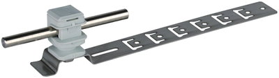 Roof cond. hol. UNIsnap StSt/plast. grey H 16mm Rd 8mm w. embossed brace L 205mm