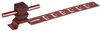 Roof cond. hol. UNIsnap Cu/plastic brown H 16mm Rd 8mm with embossed brace L 205mm
