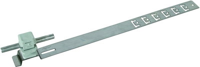 Roof cond. hol. UNIsnap StSt/plast. grey H 16mm Rd 8mm, embossed brace L 335mm