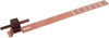 Roof cond. hold. UNIsnap Cu/plastic brown H 16mm Rd 8mm, embossed brace L 335mm