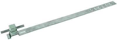 Roof cond. hol. UNIsnap StSt/plast. grey H 16mm Rd 8mm, embossed brace L 475mm