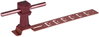 Roof cond. holder UNIsnap Cu/plast. brown H 36mm Rd 8mm, embossed brace L 205mm