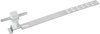 Roof cond. hol. UNIsnap StSt/plastic grey H 36mm Rd 8mm, embossed brace L 335mm