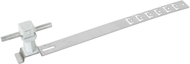 Roof cond. hol. UNIsnap StSt/plastic grey H 36mm Rd 8mm, embossed brace L 335mm