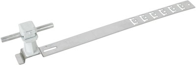 Roof cond. hol. UNIsnap StSt/plastic grey H 36mm Rd 8mm, embossed brace L 335mm