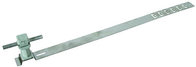 Roof cond. hol. UNIsnap StSt/plastic grey H 36mm Rd 8mm, embossed brace L 475mm