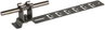 Roof conductor holder UNIgrip StSt H 20mm Rd 8mm w. embossed brace L 205mm