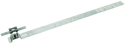 Roof conductor holder UNIgrip StSt H 20mm Rd 8mm w. embossed brace L 475mm