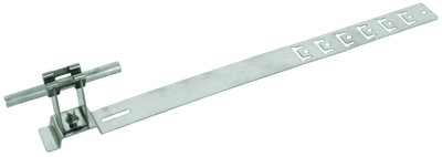 Roof conductor holder UNIgrip StSt H 32mm Rd 8mm embossed brace L 335mm