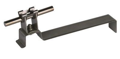 Roof conductor holder DEHNgrip StSt H 20mm f. Rd 8mm w. angled brace 169mm