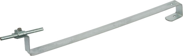 Roof conductor holder DEHNQUICK St/tZn f. Rd 6-10mm with brace L 410mm angled