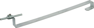Roof conductor holder DEHNQUICK St/tZn f. Rd 6-10mm with brace L 410mm angled