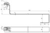 Roof conductor holder DEHNQUICK St/tZn f. Rd 6-10mm with brace L 410mm angled
