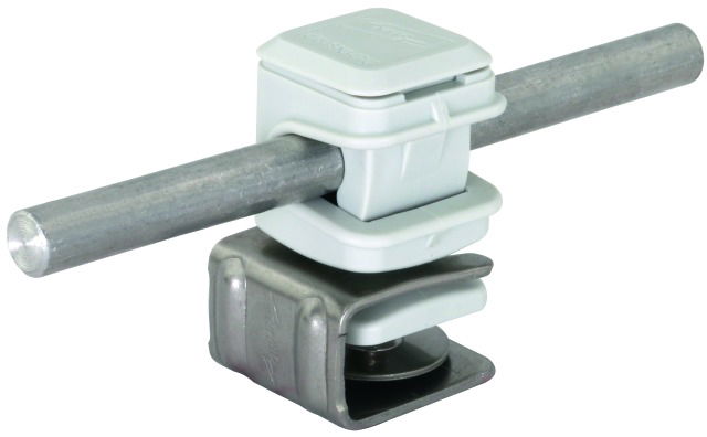 Roof cond. hol. PLATTENsnap StSt 4-6mm, DEHNsnap H 16mm plastic grey f. Rd 8mm