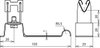 Roof conductor holder DEHNgrip StSt H 20mm Rd 8mm w. brace f. grooved tiles