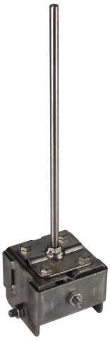Clamping cap, air-term. tip L 300mm StSt for wooden pile 90x90mm, M10 screw -SET-