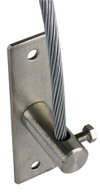 Tensioning block for Rd 8mm StSt with 2 fixing holes D 10.5mm