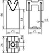 Conductor holder DEHNgrip StSt for Rd 8mm H 32mm with M6 thread