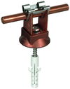 Conductor holder DEHNgrip Cu f. Rd 8mm H 20mm w. dowel 8x40mm a. wood screw