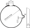 Conductor holder f. Rd 8mm StSt f. downpipes D 80-100mm
