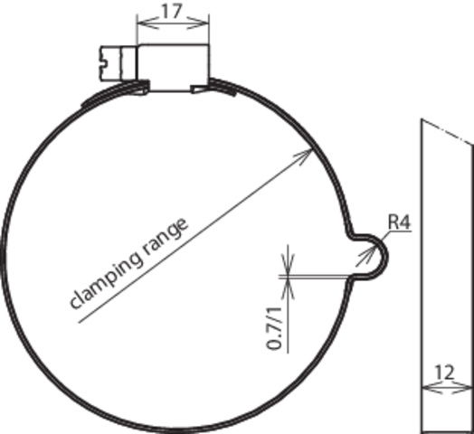 Conductor holder f. Rd 8mm StSt f. downpipes D 80-100mm – Görsel 2 / 2