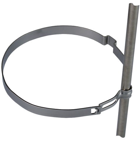 Conductor holder for Rd 8mm StSt for downpipes D 100mm