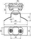 Cond. holder PA f. Rd 6-11mm, fixing part StSt f. tensioning strap 14x0.3mm