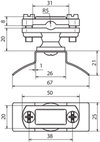 Cond. holder PA Fl 30mm Rd 6-11mm fixing part StSt f. tens. strap 14x0.3mm