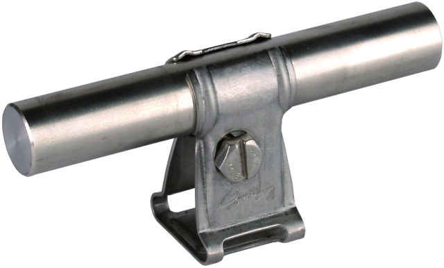 Rod holder with claw StSt for Rd 13-16mm for wall mounting, hole 6.5mm