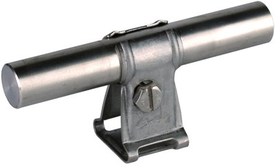 Rod holder with claw StSt for Rd 13-16mm for wall mounting, hole 6.5mm