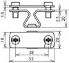 Conductor holder StSt with M8 thread f. Fl 30mm and Rd 6-10mm