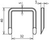 Staple for Fl -30mm L 40mm St/tZn