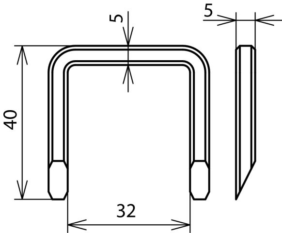 Staple for Fl -30mm L 40mm St/tZn – Görsel 2 / 2