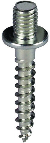 Wood screw with threaded head M8x13mm St/gal Zn L 73mm
