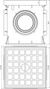 UF test joint box, plastic, 197x197x204mm without test joint