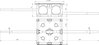 Test joint box 160x160x68mm with terminal lugs Rd 8/10mm L 200mm
