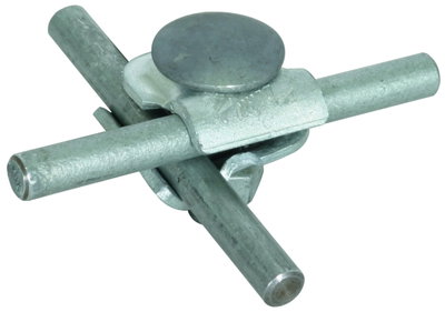 MMV clamp St/tZn f. Rd 6-8mm with with truss head screw and nut