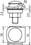 MMV clamp St/tZn f. Rd 6-8mm with with truss head screw and nut