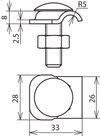 Clamping frame Rd 6-10mm St/tZn with truss head screw and M10 nut