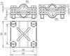 Cross unit St/tZn f. Rd 8-10/8-10mm Rd 8-10/Fl 30mm Fl 30/30mm, interm. pl.