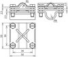 Cross unit St/tZn f. Rd 16/8-10mm - Rd 16/Fl 30mm w. intermediate plate