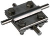 Cross unit StSt(V4A) Rd 8-10/8-10mm Rd 8-10/Fl 30mm-Fl 30/30mm, interm. pl.