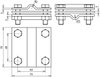 Cross unit StSt f. Rd 7-10/7-10mm - Rd 7-10/Fl 40mm-Fl 40/40mm, inter. plate