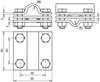 Cross unit St/tZn f. Rd 8-10/16mm - Rd 16/Fl 30mm, intermediate plate